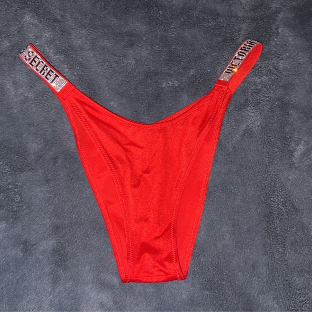 Victoria Secret Shine Strap Cheeky Bikini Bottoms